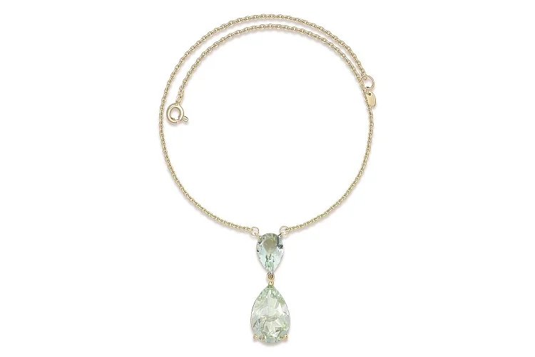 Колье из жёлтого золота с 2 аметистами