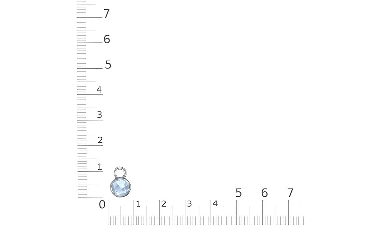 Подвеска серёг-трансформеров из белого золота с топазом sky