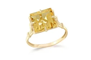 Кольцо из жёлтого золота с цитрином