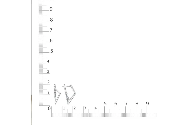 Серьги из белого золота без вставок