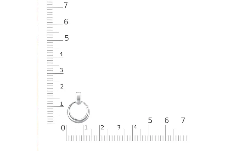 Подвеска Круг из белого золота без вставок