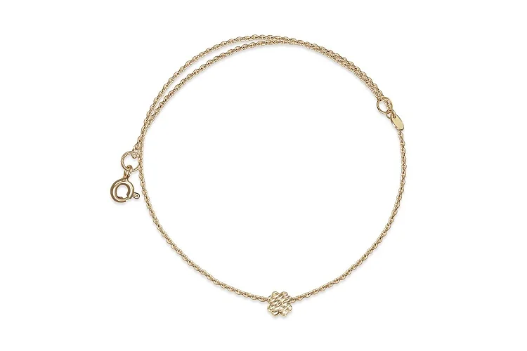 Колье Клевер из жёлтого золота без вставок