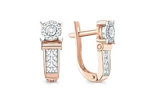 Серьги из красного золота с 42 бриллиантами