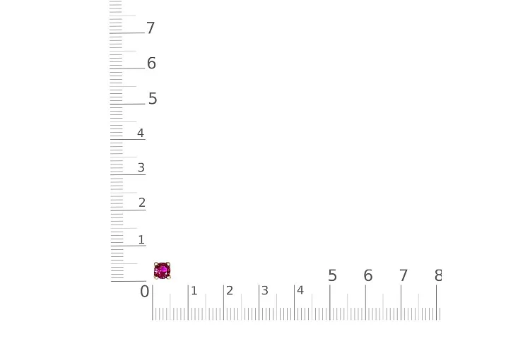 Серьги-пусеты из красного золота с 2 рубинами