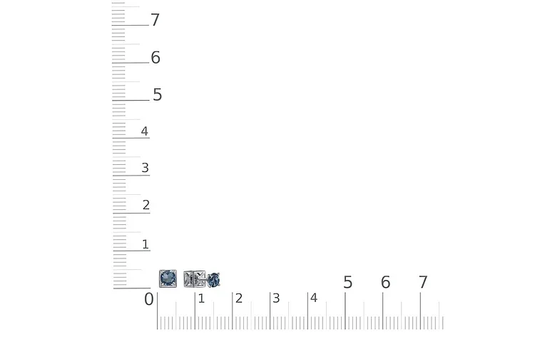 Серьги-пусеты из белого золота с 2 топазами лондон