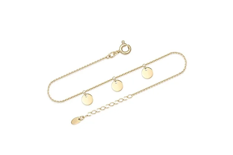 Браслет Круг из жёлтого золота без вставок