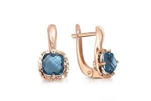 Серьги из красного золота с 2 топазами лондон