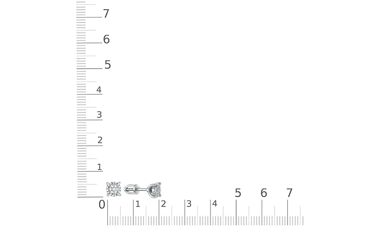 Серьги-пусеты Малинки из белого золота с 14 бриллиантами