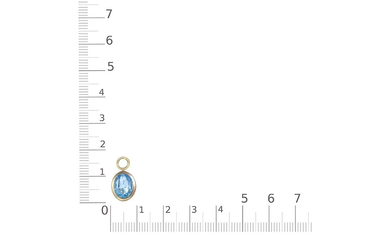 Подвеска серёг-трансформеров из жёлтого золота с топазом swiss