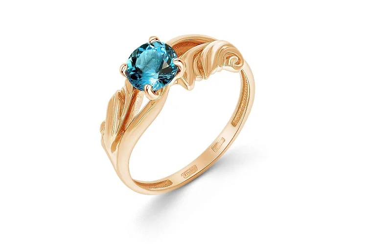 Кольцо из красного золота с топазом лондон