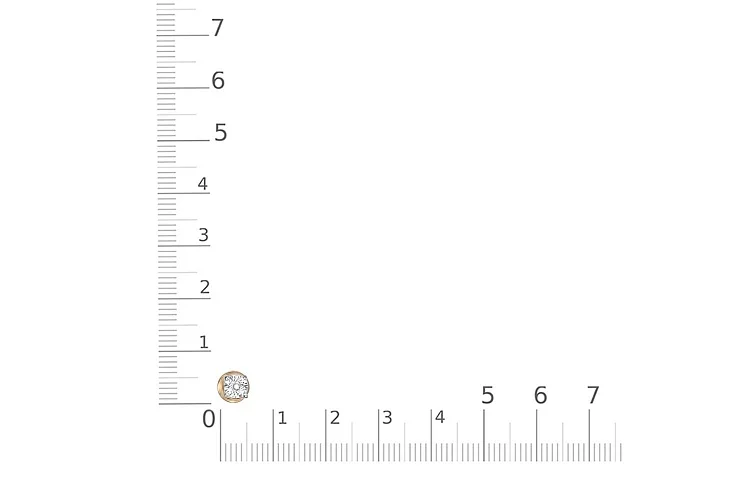 Серьги-пусеты одинарные из красного золота с бриллиантом