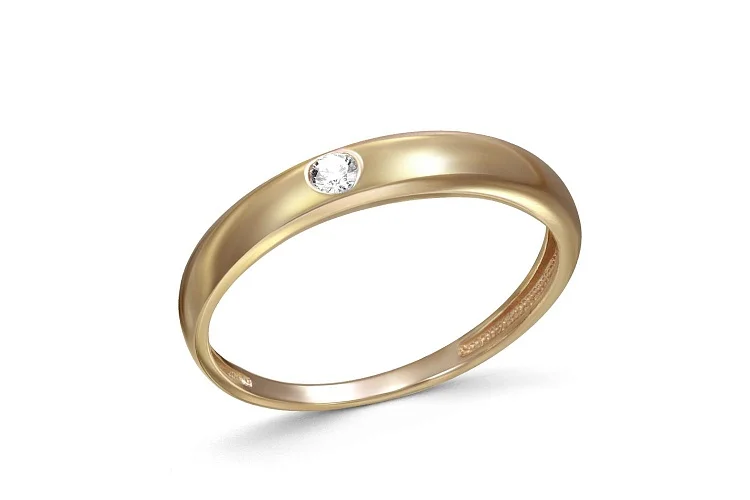 Кольцо из жёлтого золота с бриллиантом