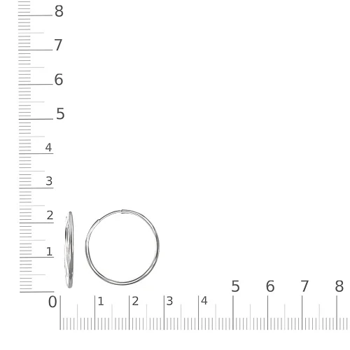 Серьги-конго из белого золота без вставок