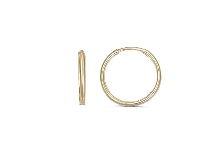 Серьги-конго из жёлтого золота без вставок