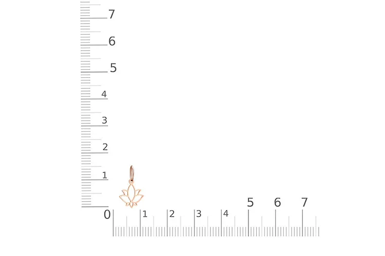 Подвеска Цветок из красного золота без вставок