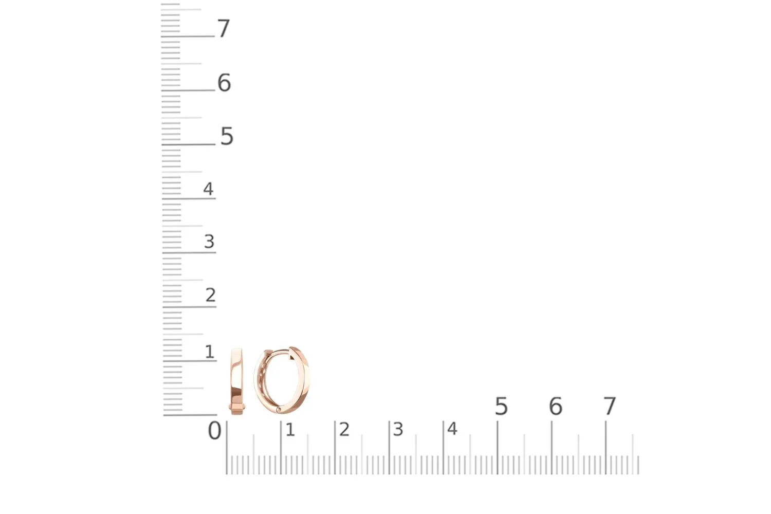 Основа серёг-трансформеров из красного золота без вставок