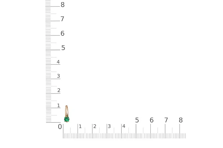 Подвеска из красного золота с изумрудом