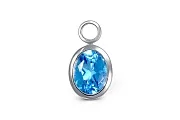 Подвеска из белого золота с топазом swiss