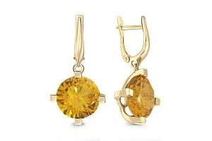 Серьги из жёлтого золота с 2 наноситалами