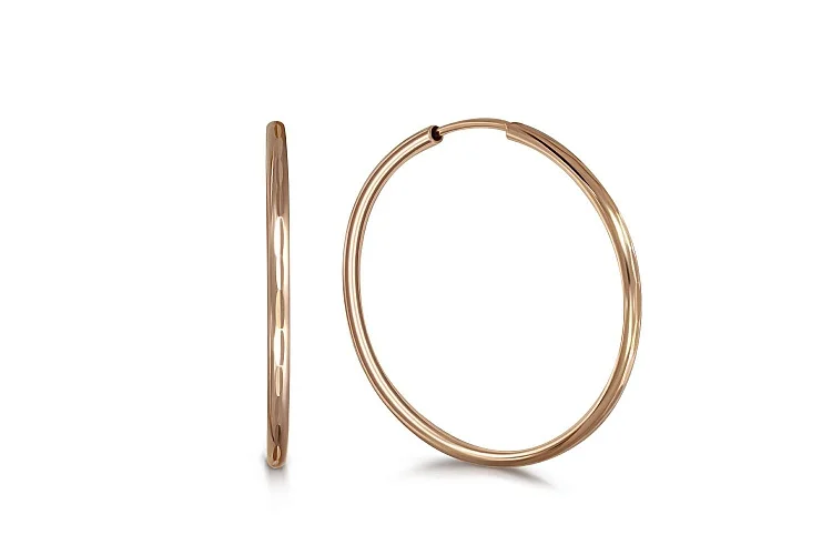 Серьги-конго из красного золота без вставок