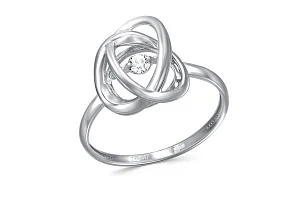 Кольцо из белого золота с фианитом