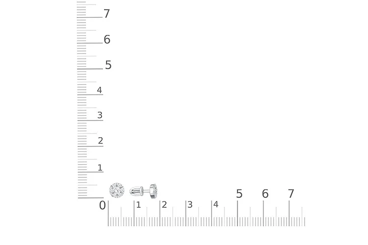 Серьги-пусеты из белого золота с 14 бриллиантами