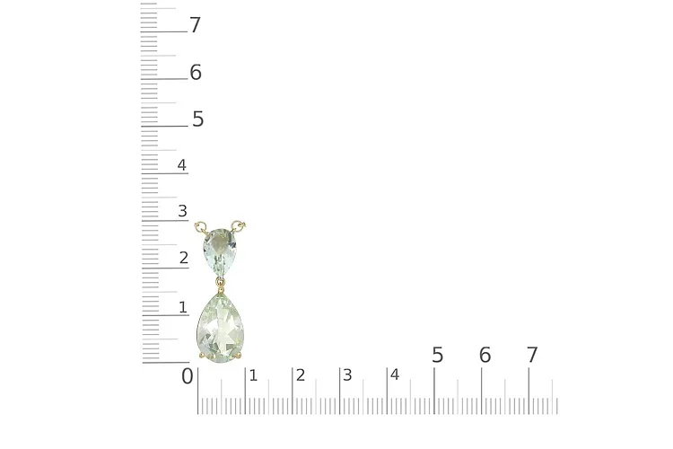 Колье из жёлтого золота с 2 аметистами