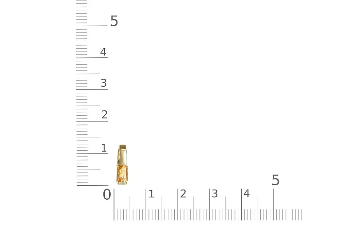 Подвеска из жёлтого золота с цитрином
