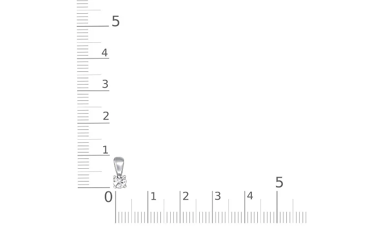 Подвеска из белого золота с бриллиантом