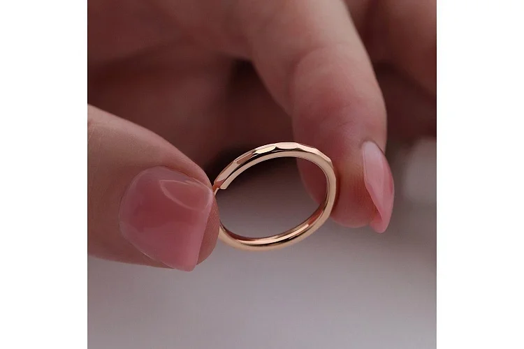 Серьги-конго из красного золота без вставок