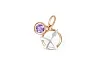 Подвеска Стрелец из красного золота с аметистом
