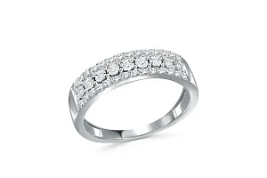 Кольцо Дорожка из белого золота с 37 бриллиантами