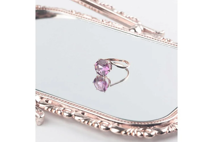 Кольцо из красного золота с ситаллом