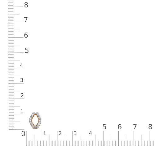 Подвеска из красного золота с 24 бриллиантами
