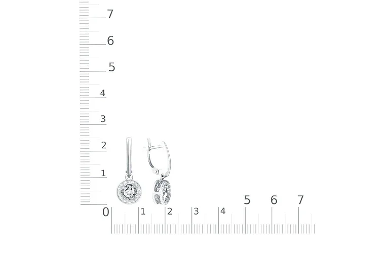 Серьги Клевер из белого золота с 34 бриллиантами