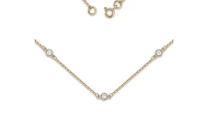 Колье из жёлтого золота с 3 бриллиантами