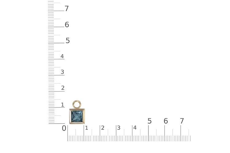 Подвеска серёг-трансформеров из жёлтого золота с топазом лондон