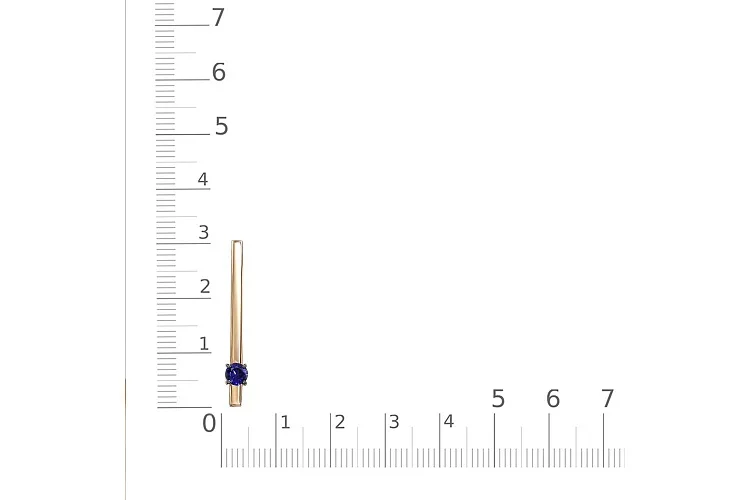 Подвеска из красного золота с корундом