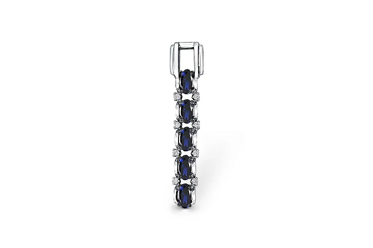 Подвеска Дорожка из белого золота с 13 фианитами