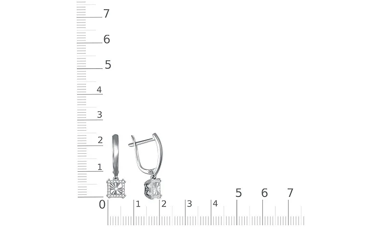 Серьги из белого золота с 42 бриллиантами