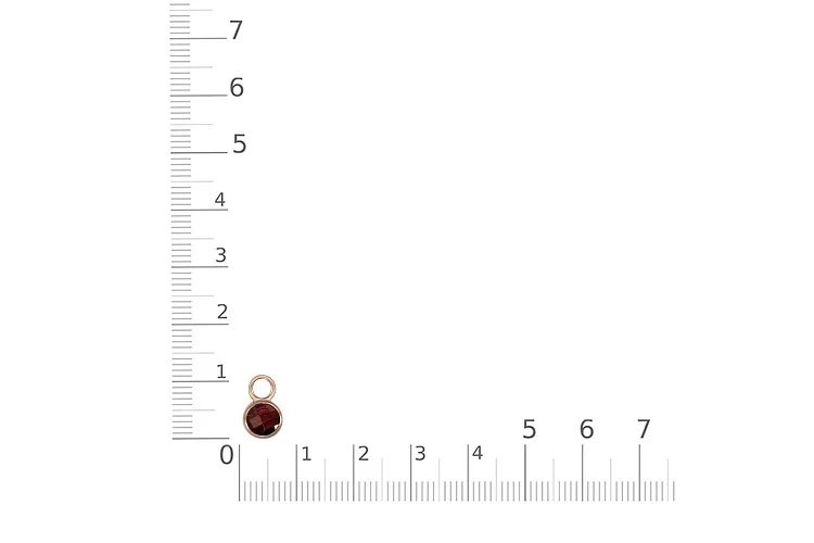 Подвеска серёг-трансформеров из красного золота с гранатом