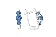 Серьги из белого золота с 6 топазами лондон