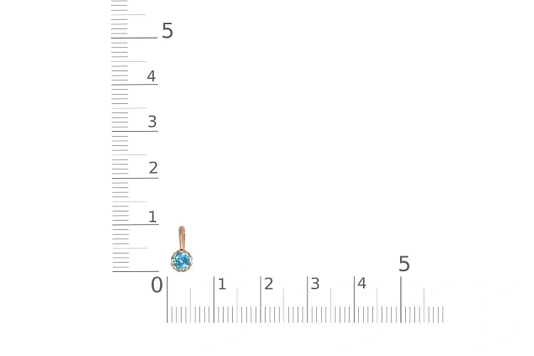 Подвеска из красного золота с топазом swiss
