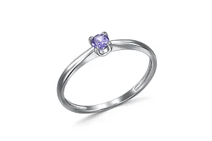 Кольцо из белого золота с танзанитом