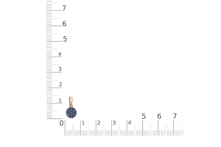 Подвеска из красного золота с 19 корундами