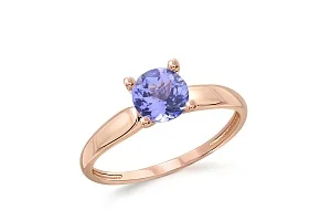 Кольцо из красного золота с танзанитом