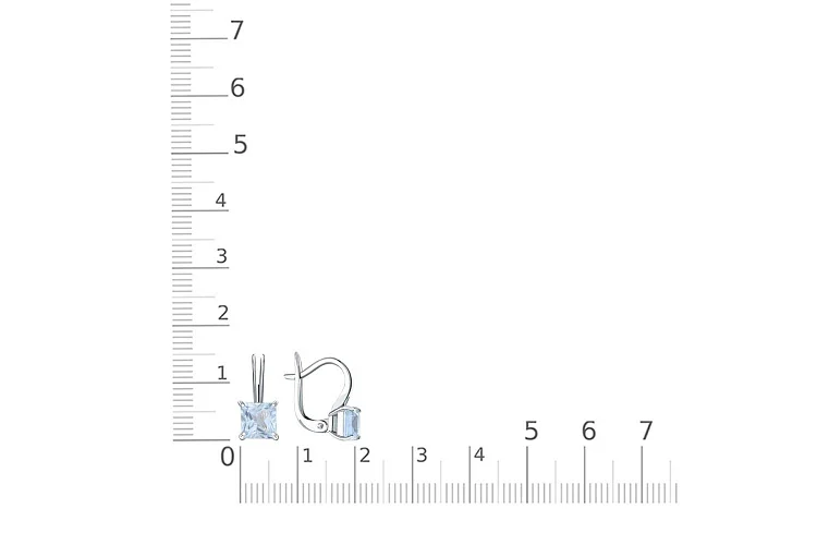Серьги из белого золота с 2 топазами sky