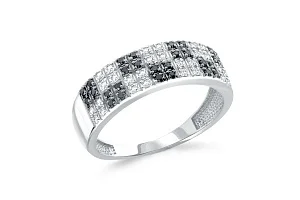 Кольцо из белого золота с 56 бриллиантами