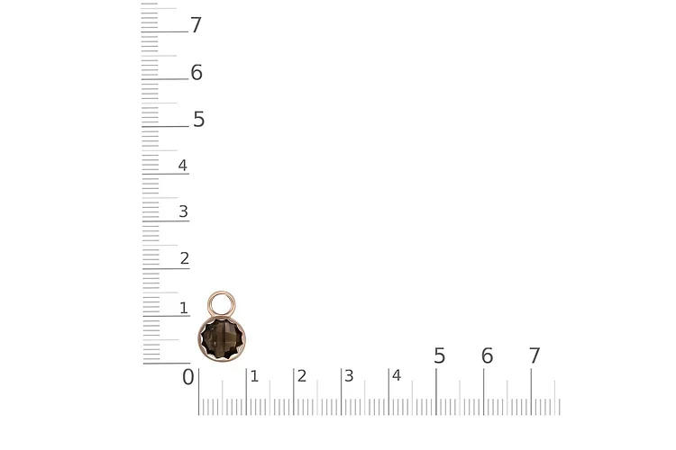 Подвеска серёг-трансформеров из красного золота с раухтопазом