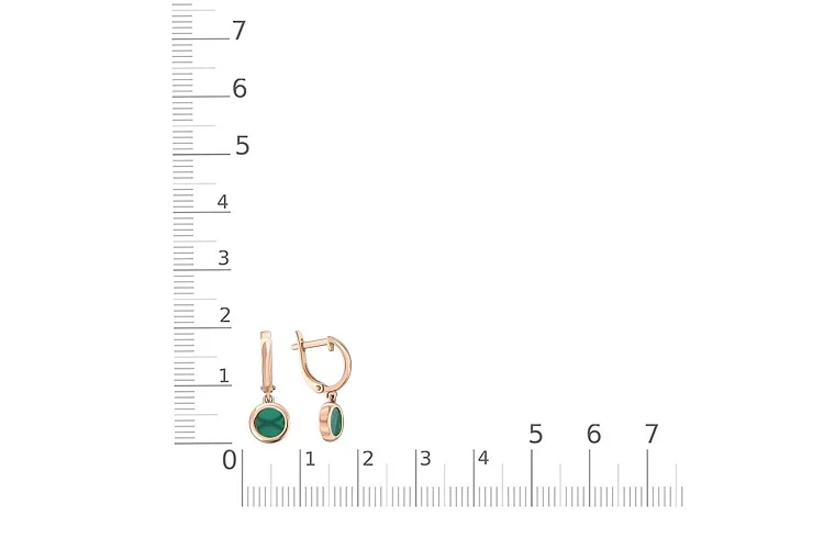 Детские серьги из красного золота с 2 агатами